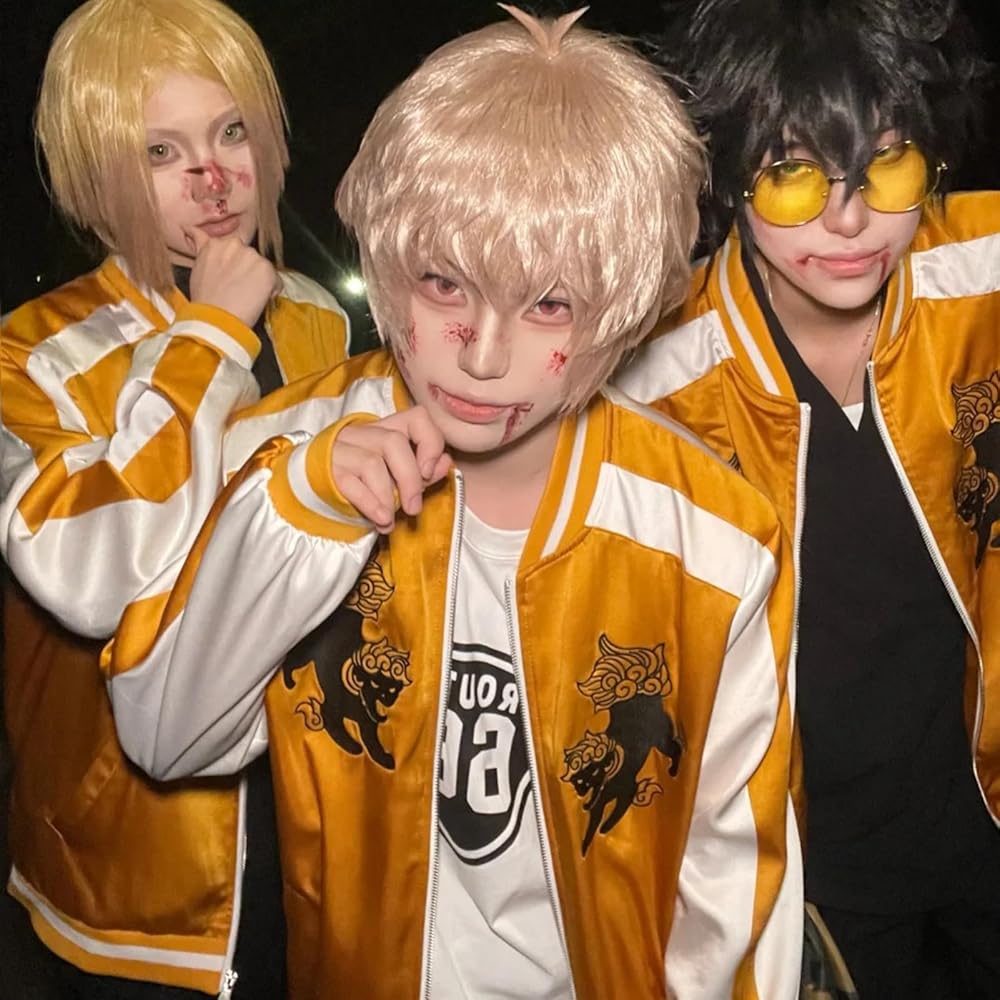 特注 連獅子風耳付きかつら Amazon.co.jp: [ASINKING] windbreaker 獅子頭連 兎耳山丁子